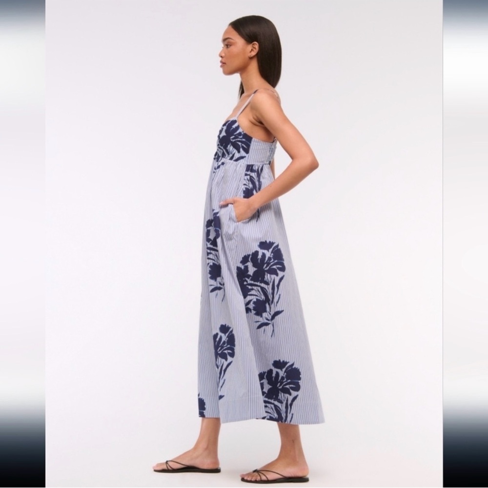 Abercrombie & Fitch Navy Floral Maxi Dress - Picture 3 of 13